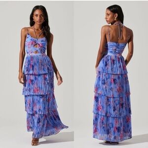 white floral long sleeve maxi dress Serena White Floral Print Maxi Dress – Frock and Frill